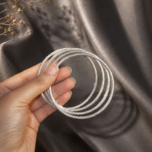 Glitter Line Bangles - Stainless Steel