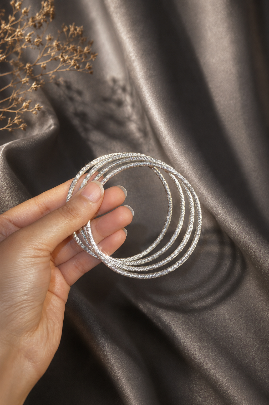 Glitter Line Bangles - Stainless Steel - Image 1