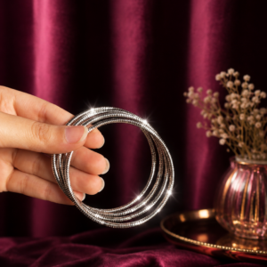 Silver Glow Bangles - stainless steel
