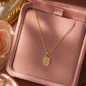 Floral Landscape Pendant Necklace