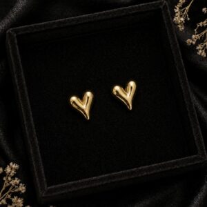 Golden Heart Studs