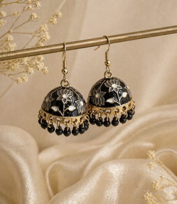 Floral Jhumkas - Image 3
