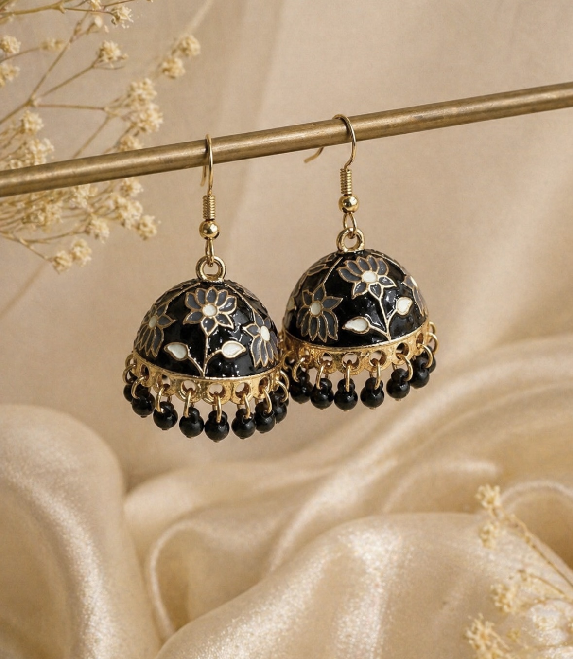 Floral Jhumkas - Image 3