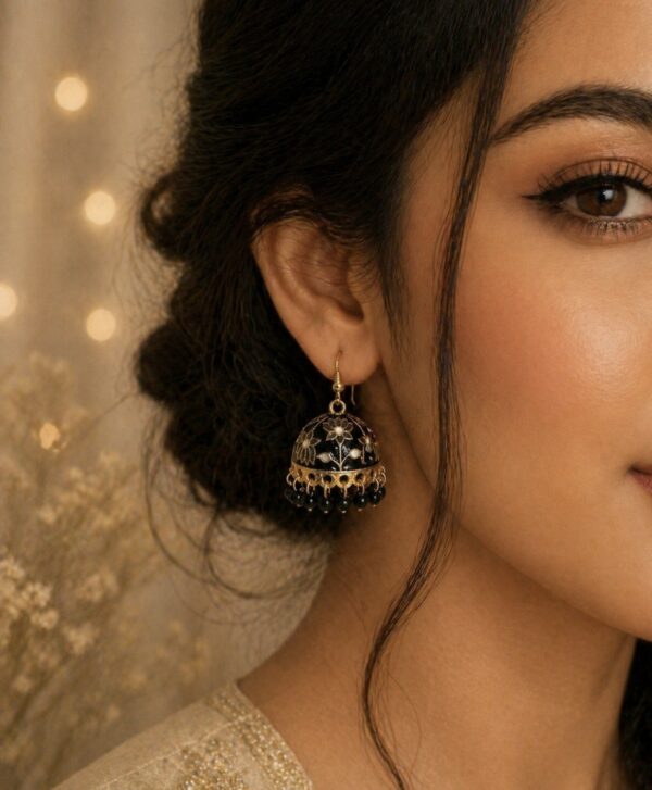 Floral Jhumkas - Image 2