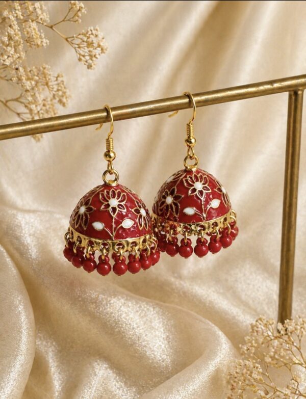 Floral Jhumkas - Image 1