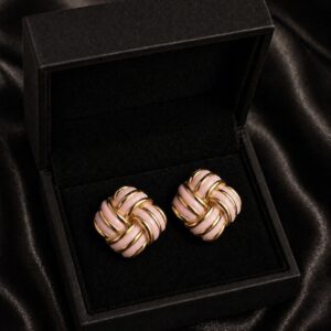 Stainless Steel ✨ Blush Knot Stud Earrings