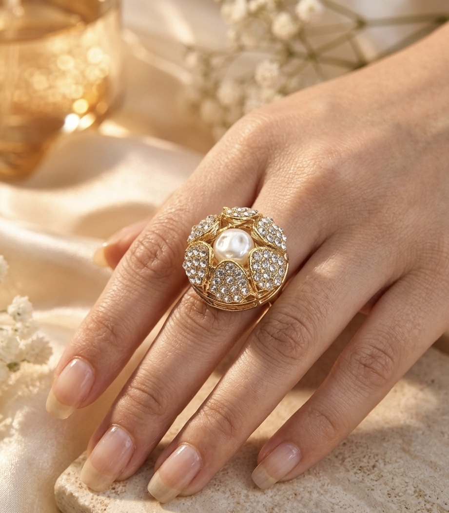 Noor Pearl Ring - Indian - Image 2