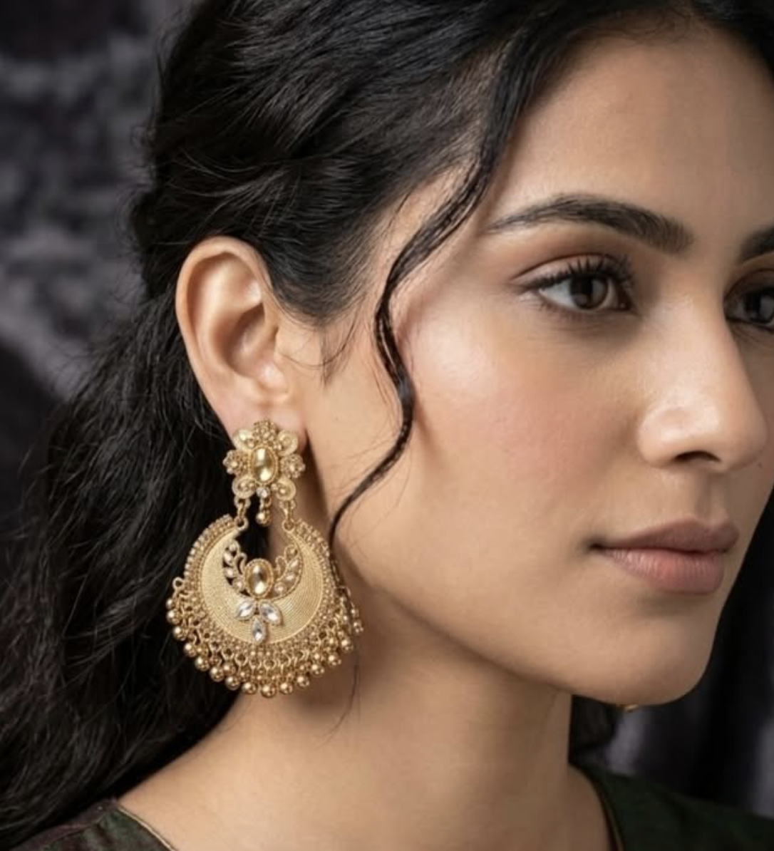 Zehra Chandbali Earrings - Image 2