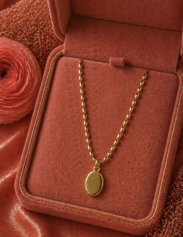 Golden Oval Pendant
