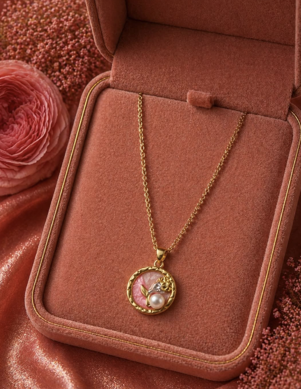Blush Pearl Charm Pendant - Image 1