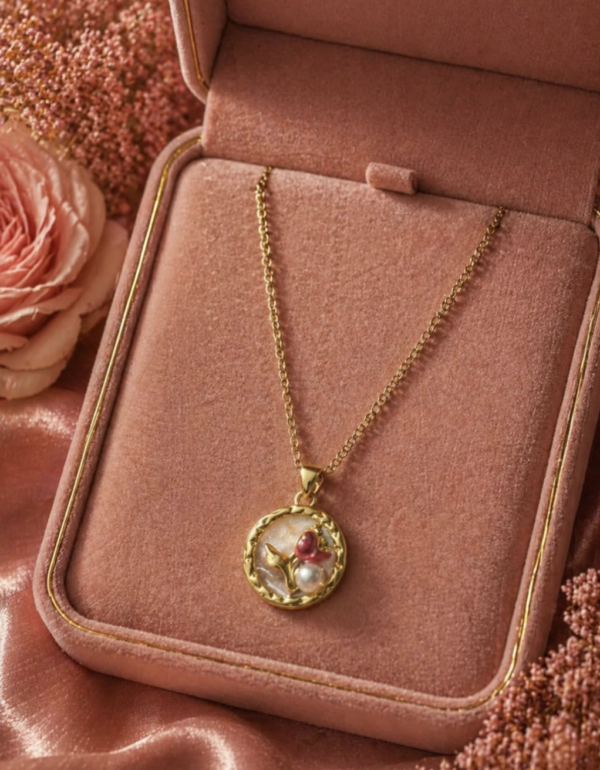 Floral Charm Pendant Necklace