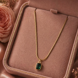 Emerald Cut Pendant Necklace