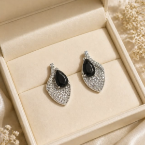 Zarcon Tear Earrings - Black