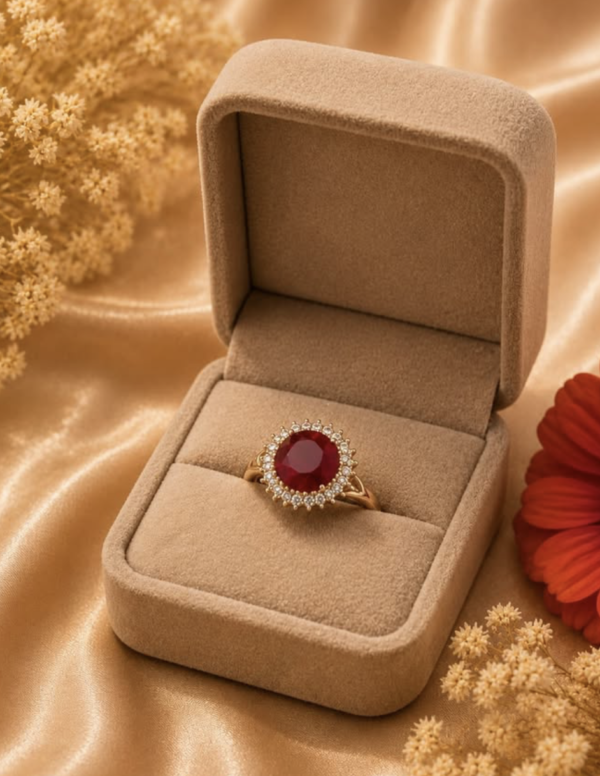 Ruby Bloom Ring - Image 1