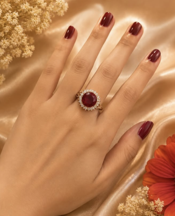 Ruby Bloom Ring - Image 2