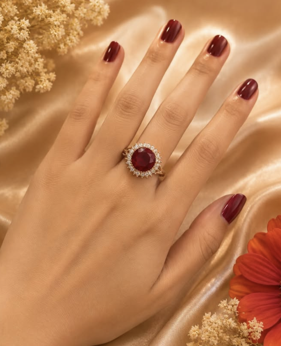 Ruby Bloom Ring - Image 2