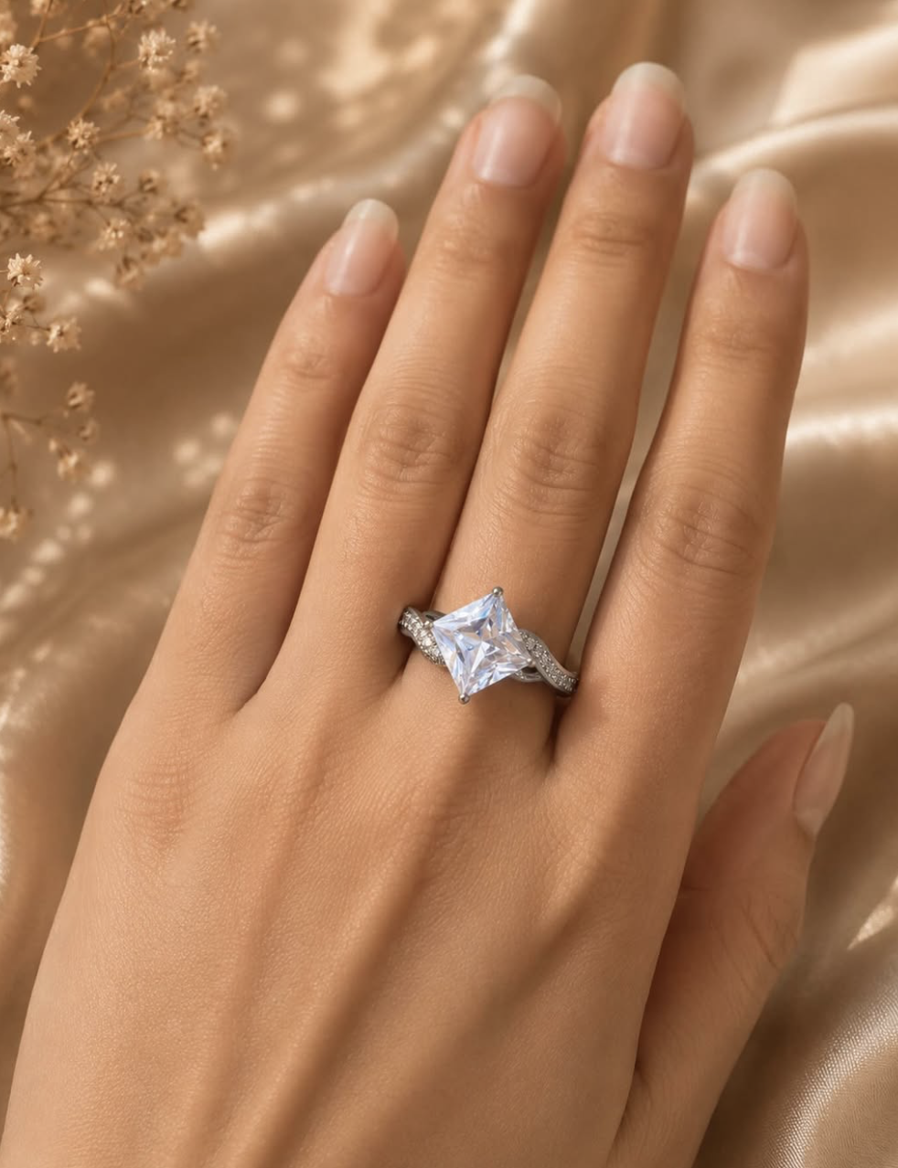 Princess Cut Ring - Image 1